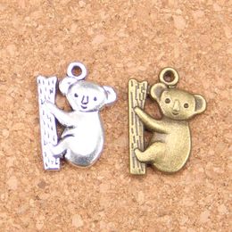 58pcs Antique Silver Plated Bronze Plated koala bear Charms Pendant DIY Necklace Bracelet Bangle Findings 20*14mm