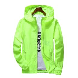 Men Waterproof Wind Breaker Coat Zipper Hoodie Jacket Quick Drying Sport Outwear Stoper Raincoat Selling 211217