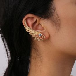 Stud 2021 Trend Fashion Crystal Ear Cuff Piercing Jewellery For Women Gift Wing Rhinestones Gold Silver Plated Earcuffs Earring