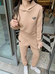 p Family Drawstring Hooded Clothes and Trousers 21s Autumn Winter Yujiefeng Space Cotton Leisure Suit Women's Fashion