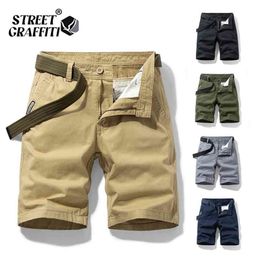 Spring Summer 100% Cotton Men's Shorts Clothing Embroidery Solid Denim Casual Business Social Men 210806