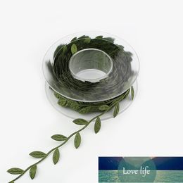 1roll(15meters) Silk Leaves Ribbon Artificial Leaf for Scrapbook DIY Accessories Home Wedding Decorative Leaf LZ0664