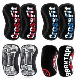 7mm Women Men Teens Neoprene Sports Kneepads Compression Weightlifting Pressured Crossfit Training Knee Pads Support Custom Q0913