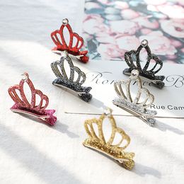 New Cute Children Party Hair Pin Headdress Girl Diamond Crown Hairpin Baby Hair Clip Cute Little Princess Birthday Barrette C6864