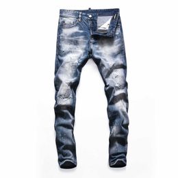 Diseñador para hombre jeans negro rasguño pantalón nuevo modelo moda estilo coreano de alta calidad diseño holón parche empalmado motocicleta hip hop pantalones
