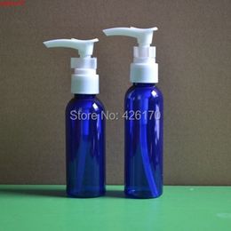 50 Pieces/ Lot Blue Plastic Empty Pump Bottle For Make Up And Skin Care Refillable Long Cap Factory Wholesale Free Shippinggood qty