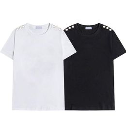 Summer Men's T-Shirts Fashion Black White Short Sleeve Men T Shirts Casual High Quality Letter Embroidery Clothing For Man