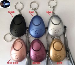 6 Colours 130db With LED Light Keychain Alarm Self Defence Alarm Girl Women children old people Security Anti-Attack
