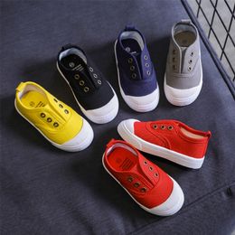 Candy Color Kids Shoes For Girl Children Canvas Shoes White Sneakers Comfortable Boys Flat School Shoes 210303