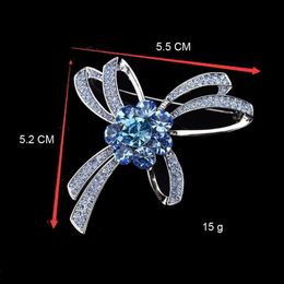 Red Trees Classic Crystal Bow Brooch In Box Fashion Broches For Women Graduation Gift Aka Sorority Jewellery Borches Perfect AAA