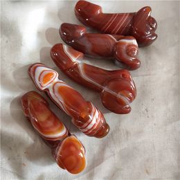 Supply Antique Jade Hongshan Culture Old Agate Winding Silk Red Agate Mens Small Penis Hand Pieces Wholesale