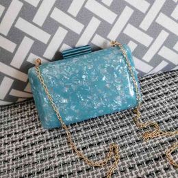 2021 Brand Fashion Acrylic Bags Evening Cute Handbags Party Prom Purses Woman Wedding Bride Casual Clutch Pink Blue