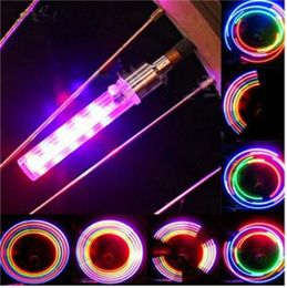 2pcs 5 LED Bike Bicycle Wheel Tire Valve Cap Spoke Neon Light Lamp Accessories Wholesale Drop Shipping 247 W2