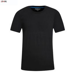 SFABL Summer White Black t shirt men Basic simple solid Colour o-neck cotton summer t Men Pure Colour tee 4XL Male 210716