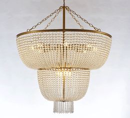 American chandelier light Lamps luxury modern Nordic French villa white duplex stair light living room bedroom study dining