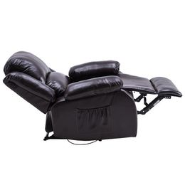 Mobili soggiorno woderful tipo A comodo tessuto durevole sedia a sollevamento elettrica con massaggio leggero marrone PU