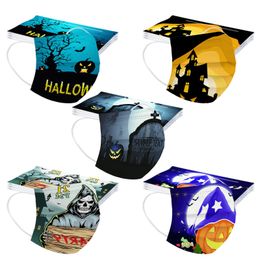 2021 Halloween Designer Face Masks Colour printing disposable three-layer Children protective mask