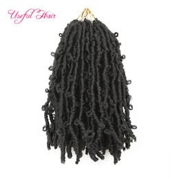 fashin 12inch Butterfly Locs Shaping Hair Low Temperature Flame Retardant knot Short Curly Hair dhgate 2021 new bulks extensions