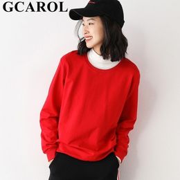 GCAROL Women Boyfriend Oversize Candy Sweatshirt Drop Shoulder Loose Tracksuits Long Hooded Streetwear Pullover Plus Size 5XL 201030
