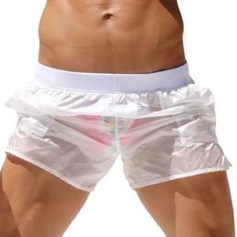 ALSOTO Sexy Shorts Men Casual Mens Shorts Fully Transparent Bermuda Masculina Man Maillot De Bain Short Hombre C0222