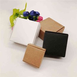 100pcs New DIY Kraft Paper/Black/white Gift Box For Wedding Favours Birthday Party Candy Cookies Christmas party gift ideas Boxes H1231