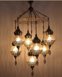 Turkey Ethnic Customs Hanging Pendant Lamp Romantic Hotel Cafe Bar Vintage Living-room Balcony Lighting Stairs