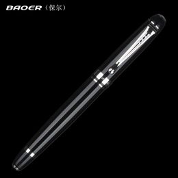 Gel Pens Luxury Metal Pen Rollerball With Silver Clip School Office Black Ink Smooth Writing Sign Ballpoint Gift Box