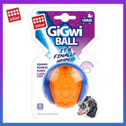 GIGWI Pet Toys G-Ball Series S/M/L Transparent Squeaky Interactive Ball Dog Toys Bite Resistance,Elasticity Toys for Dog Puppy 210312