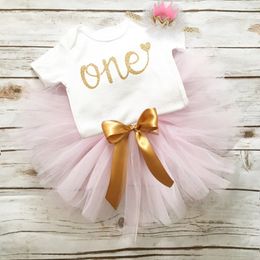 Unicorn Party Dresses For 1 Year Baby Girl Birthday Outfits Clothes Tutu Cake Smash Dresses Infant Christening Gowns 12 Months 210317