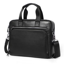 Genuine Leather Briefcase Business Computer Laptop Fashion Crossbody Shoulder Bags