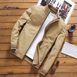 DIMUSI Spring Autumn Men's Bomber Jackets Casual Male Outwear Windbreaker Stand Collar Jacket Mens Baseball Slim Coats 5XL,YA810 210707