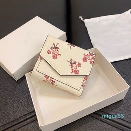 women wallet autumn Fashion ladies purse High quality cowhide short-Wallet flower print clutch credit card size:11*10cm