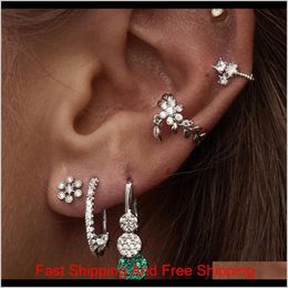 2019 New Arrived Leaf Lower Ear Cuff Gold Silver Paved Clear Cz No Piercing Women Wholesale Cute Leaves Cuff Earring 04Abd Alxbf