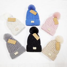 New Fashion Hair Ball Beanie Brand Men Women Winter And Autumn Warm Thick High Quality Breathable Fitted Bucket Hat Elastic With Logo Knitted Caps U0090162
