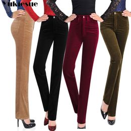 Autumn Women Corduroy Pants Pantalon Mujer high Waist straight Plus Size 3XL Casual Sweatpants Trousers Loose female 210915