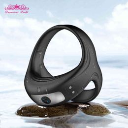 NXY Sex Chastity devices Male vibration ring chastity cage penis delayed ejaculation male masturbation toy 1126