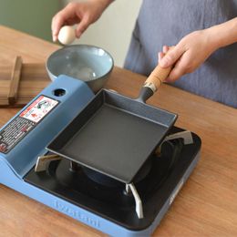 square cast iron pan UK - Pans Cast Iron Uncoated Tamagoyaki Pot Egg Roll Frying Pan Square