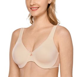 Women's Smooth Full Coverage Underwire Seamless Minimizer Bra Plus Size 211110