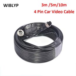 Car Rear View Cameras& Parking Sensors 4 Pin Video Cable Reversing Aviation Head Camera 3m 5m 10m Extension Wire For Truck