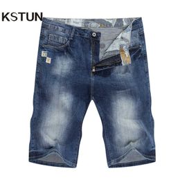 KSTUN 2020 Summer New Men's Stretch Short Jeans Blue Fashion Casual Slim Fit High Quality Denim Shorts Male Brand Clothes Pants X0621