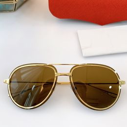 luxury design Personalised metal mirror inner frame sunglasses delicate sunglasses for both men and women ultra light slin glasses CT0242