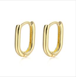 women's French U-shape geometry oval 18k gold plated Ear Cuff earrings fashion style gift fit women DIY Jewellery earring