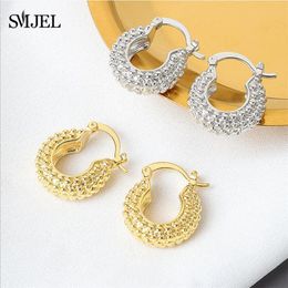 Hoop & Huggie Bohemian Vintage Earrings Jewellery Geometric Round Hoops For Women Simple Heart Earing Ear Cartilage Aceesories