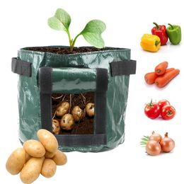 Planters & Pots 1Pcs DIY Potato Grow Planter PE Cloth Planting Container Bag Vegetable Gardening Jardineria Thicken Garden Pot