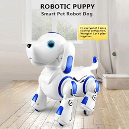 2.4GHz RC Robot Dog Puppy Intelligent Smart Interactive Singing Dancing Programmable Remote Control Toys Children Birthday Gift