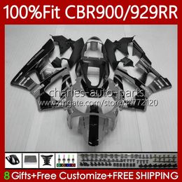 OEM Bodywork For HONDA CBR900 CBR929 RR 900CC 929CC 2000 2001 68No.131 CBR 900 929 RR CC CBR929RR 00-01 CBR900RR CBR 929RR 900RR 00 01 Injection Grey black Fairing Kit