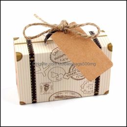 -Wrap событие Праздничная вечеринка поставляет домашний сад чемодан в форме свадьба одолжение милый подарок рисунок мини-конфеты коробка с тегом Светы падение
