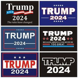 2024 Trump Car Stickers 2024 Campaña Presidencial de los Estados Unidos Pegatina Trump 14.8 * 21 cm Etiquetas de PVC Trump 2024 Pegatina para el parachoques Decoración del coche CPA3285