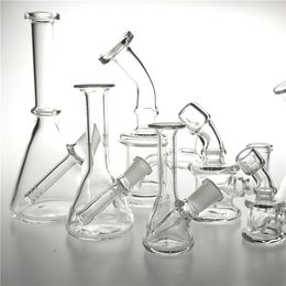 Mini Travel Glass Oil Rigs with Thick Pyrex Clear Water Smoking Pipes Glass Bongs for Smoke