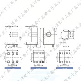 PCB welding terminal hardware circuit board fixed terminal